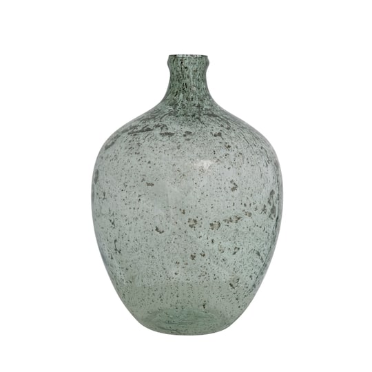 15&#x22; Green Recycled Glass Vase